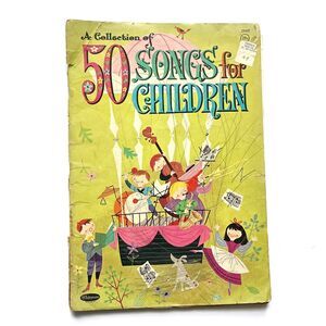 Collection of 50 Songs for Children Whitman Songbook Mary Nancy Graham VTG 1964